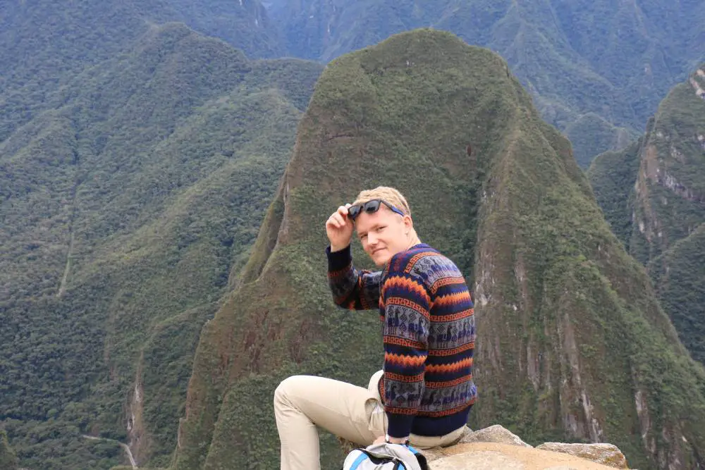 Viktor Bronner in Machu Picchu, Peru