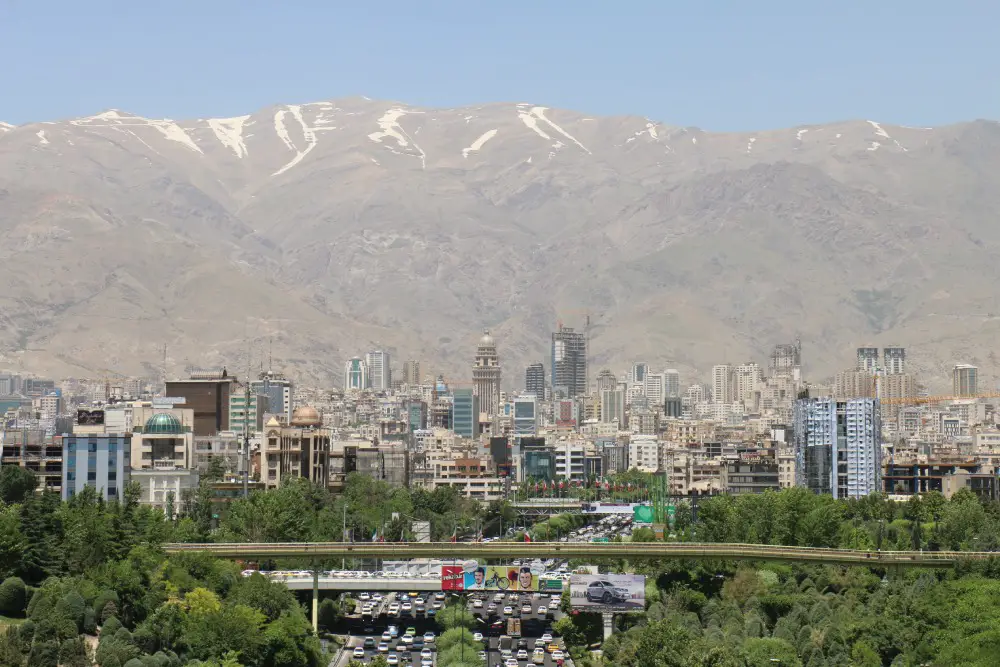 City Skyline in Tehran Iran