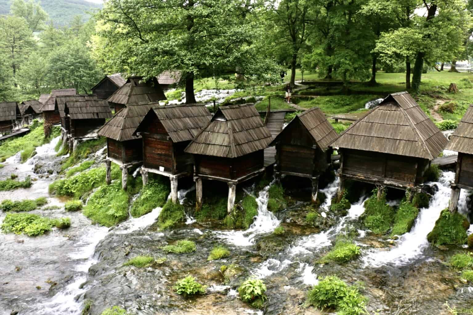 Watermills near Jajce in Bosnia