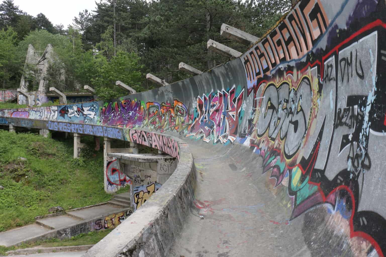 Abandoned Bobsleigh Track in Sarajevo