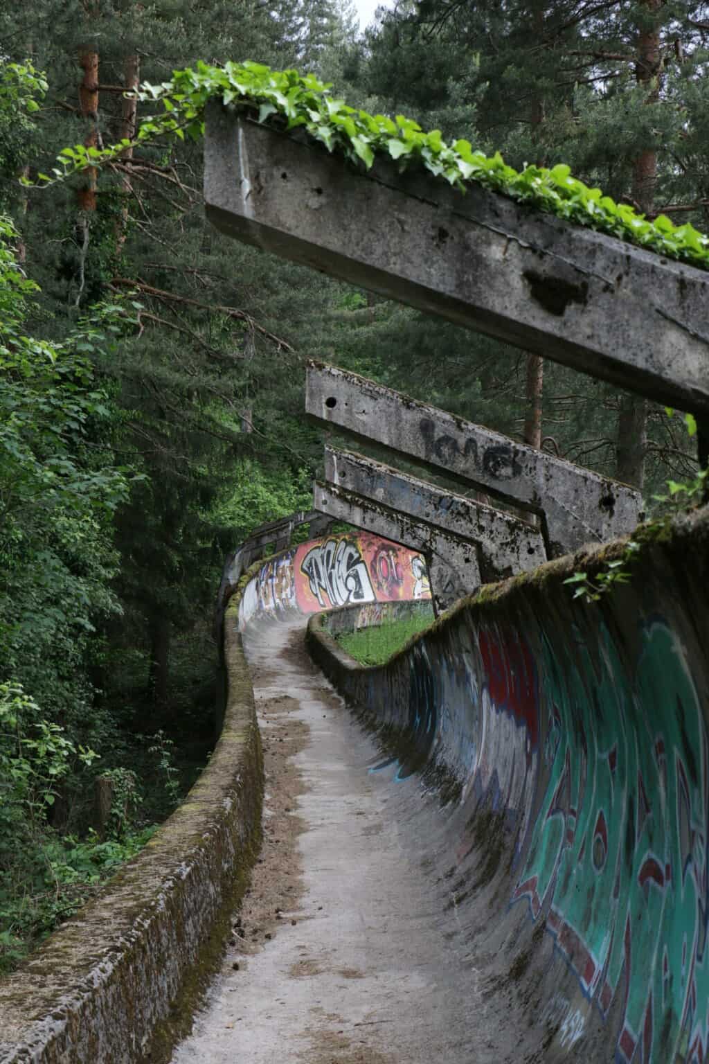 Abandoned Bobsleigh Track in Sarajevo