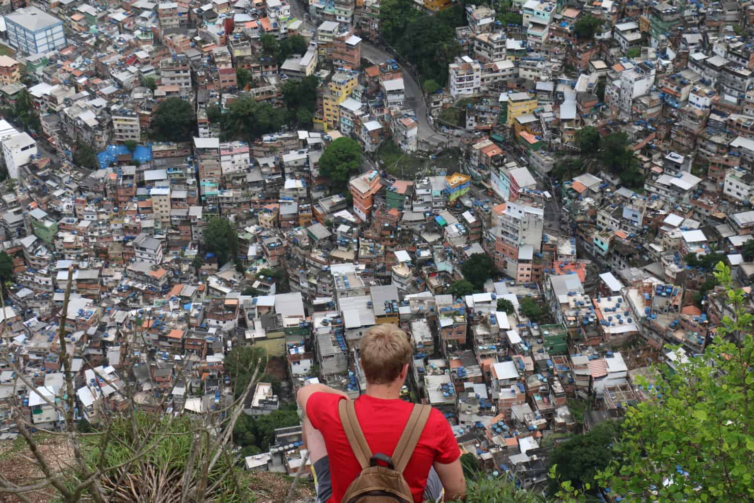 Overlooking Favela Rocinha in Rio de Janeiro
