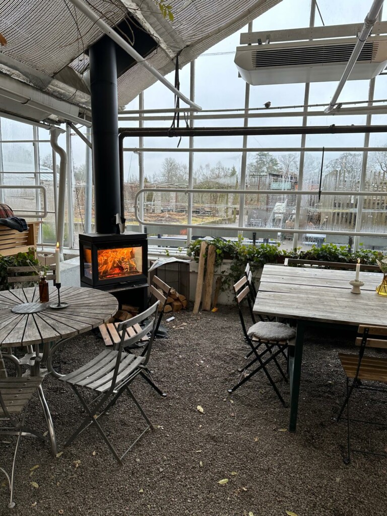 Fireplace when the weather is cold